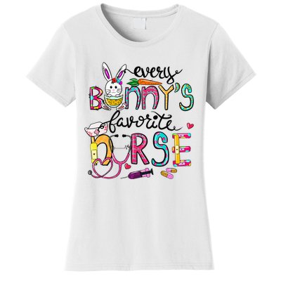 Cute Every Bunnys Is Favorite Nurse Cute Bunnies Easter Eggs Women's T-Shirt