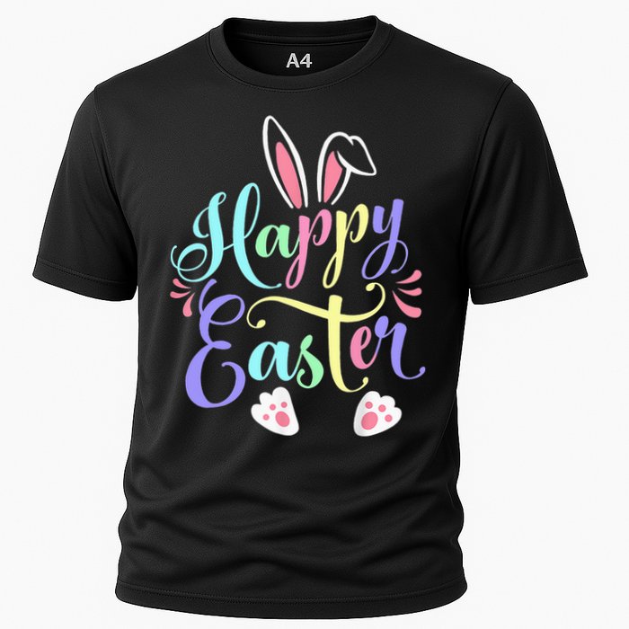 Cute Easter Bunny Face Funny Happy Easter Day Performance Shirt