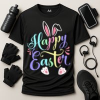 Cute Easter Bunny Face Funny Happy Easter Day Performance Shirt