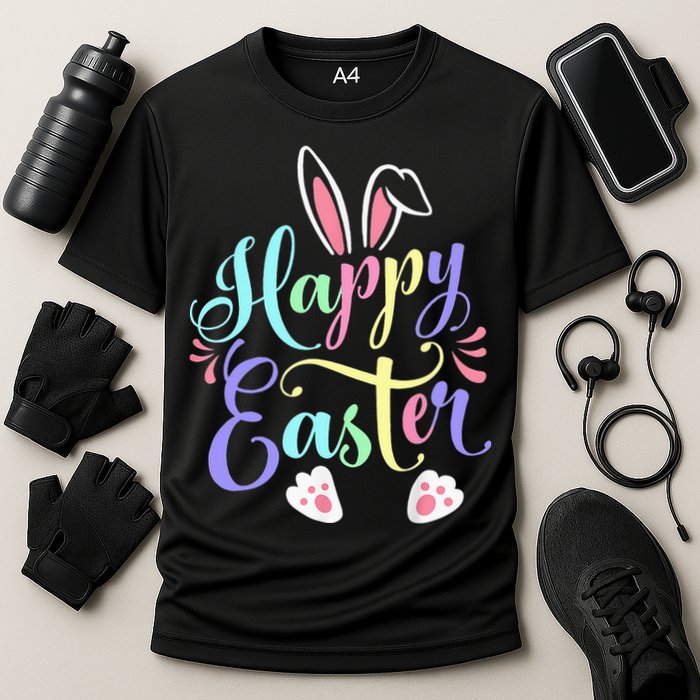 Cute Easter Bunny Face Funny Happy Easter Day Performance Shirt