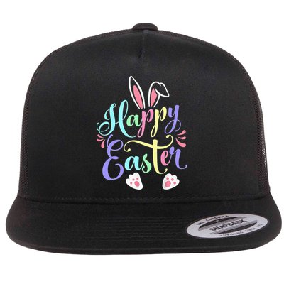 Cute Easter Bunny Face Funny Happy Easter Day Flatbill Hat