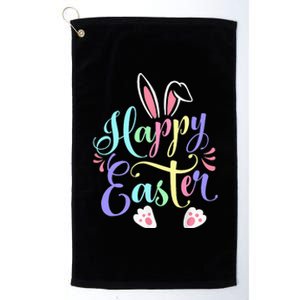 Cute Easter Bunny Face Funny Happy Easter Day Platinum Collection Golf Towel