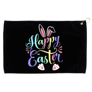 Cute Easter Bunny Face Funny Happy Easter Day Grommeted Golf Towel