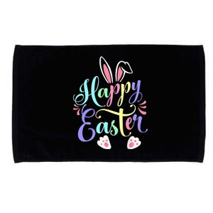 Cute Easter Bunny Face Funny Happy Easter Day Microfiber Hand Towel