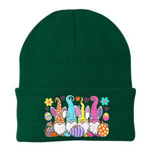 Cute Easter Bunny Spring Gnome Easter Egg Hunting And Basket Knit Cap Winter Beanie