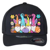 Cute Easter Bunny Spring Gnome Easter Egg Hunting And Basket Flexfit Unipanel Trucker Cap