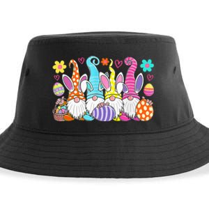 Cute Easter Bunny Spring Gnome Easter Egg Hunting And Basket Sustainable Bucket Hat