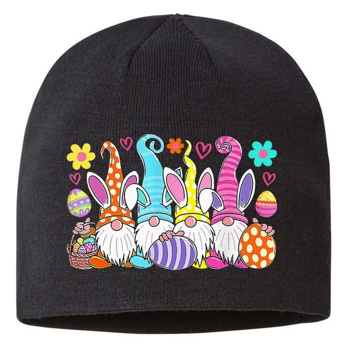 Cute Easter Bunny Spring Gnome Easter Egg Hunting And Basket Sustainable Beanie