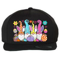 Cute Easter Bunny Spring Gnome Easter Egg Hunting And Basket Wool Snapback Cap