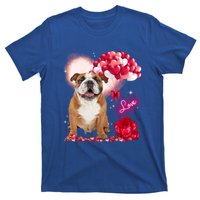 Cute English Bulldog Balloon Heart Valentine's Day Valentine Cool Gift T-Shirt