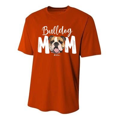 Cute English Bulldog Mom Top Funny Dog Walking For Women Performance Sprint T-Shirt