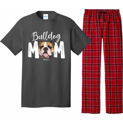 Cute English Bulldog Mom Top Funny Dog Walking For Women Pajama Set