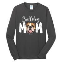 Cute English Bulldog Mom Top Funny Dog Walking For Women Tall Long Sleeve T-Shirt