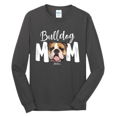 Cute English Bulldog Mom Top Funny Dog Walking For Women Tall Long Sleeve T-Shirt