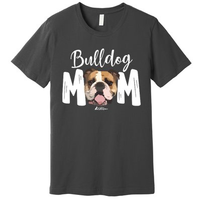 Cute English Bulldog Mom Top Funny Dog Walking For Women Premium T-Shirt