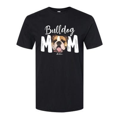 Cute English Bulldog Mom Top Funny Dog Walking For Women Softstyle CVC T-Shirt