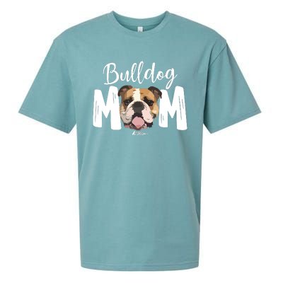 Cute English Bulldog Mom Top Funny Dog Walking For Women Sueded Cloud Jersey T-Shirt