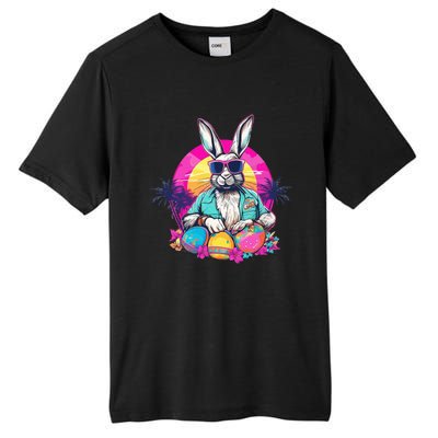 Cute Easter Bunny Retro Miami Look Colourful Eggs Tall Fusion ChromaSoft Performance T-Shirt