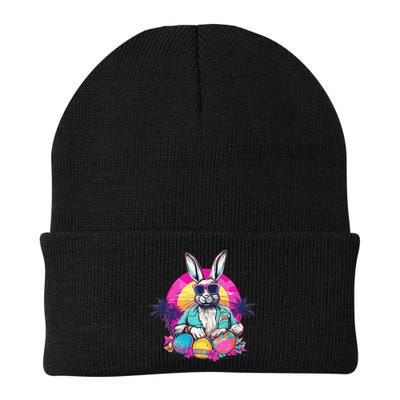 Cute Easter Bunny Retro Miami Look Colourful Eggs Beanie