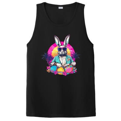 Cute Easter Bunny Retro Miami Look Colourful Eggs PosiCharge Competitor Tank