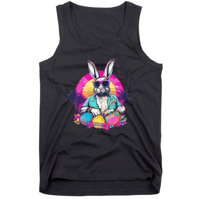 Cute Easter Bunny Retro Miami Look Colourful Eggs Tank Top