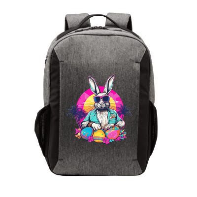 Cute Easter Bunny Retro Miami Look Colourful Eggs Vector Backpack