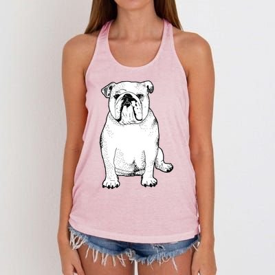 Cute English Bulldog Gifts For Dog Lover And Owner Women's Knotted Racerback Tank