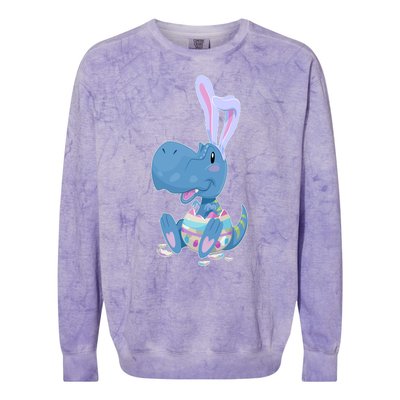 Cute Easter Baby Dinosaur Easter Egg Colorblast Crewneck Sweatshirt