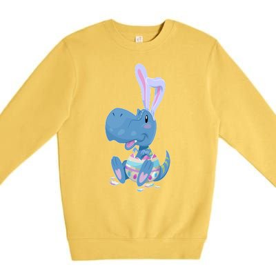 Cute Easter Baby Dinosaur Easter Egg Premium Crewneck Sweatshirt