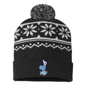 Cute Easter Baby Dinosaur Easter Egg USA-Made Snowflake Beanie