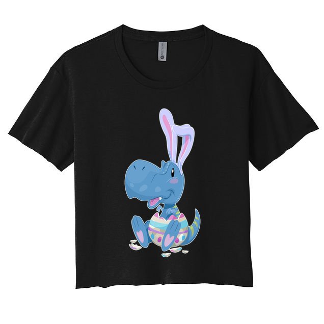 Cute Easter Baby Dinosaur Easter Egg Crop Top