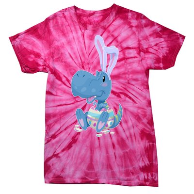 Cute Easter Baby Dinosaur Easter Egg Tie-Dye T-Shirt