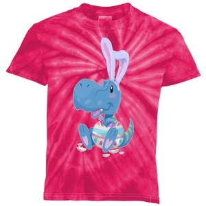 Cute Easter Baby Dinosaur Easter Egg Kids Tie-Dye T-Shirt