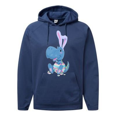 Cute Easter Baby Dinosaur Easter Egg Performance Fleece Hoodie