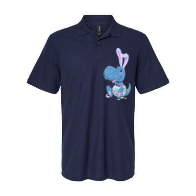 Cute Easter Baby Dinosaur Easter Egg Softstyle Adult Sport Polo