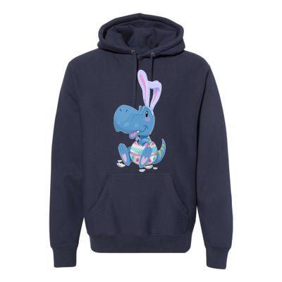 Cute Easter Baby Dinosaur Easter Egg Premium Hoodie