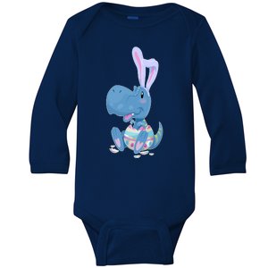 Cute Easter Baby Dinosaur Easter Egg Baby Long Sleeve Bodysuit