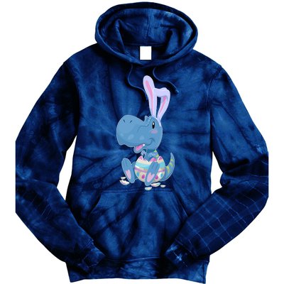 Cute Easter Baby Dinosaur Easter Egg Tie Dye Hoodie