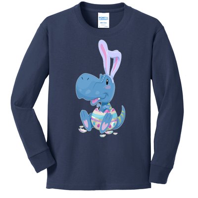 Cute Easter Baby Dinosaur Easter Egg Kids Long Sleeve Shirt