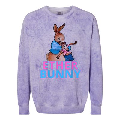 Colored Ether Bunny Easter Colorblast Crewneck Sweatshirt