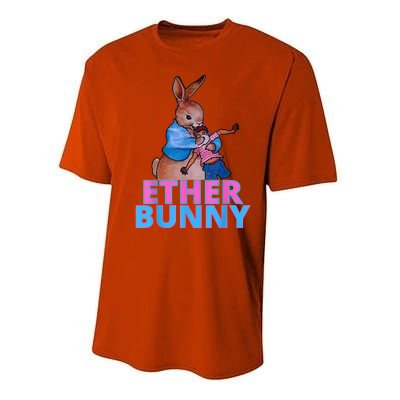 Colored Ether Bunny Easter Performance Sprint T-Shirt