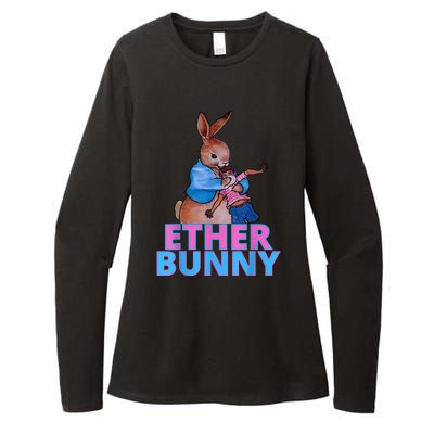 Colored Ether Bunny Easter Womens CVC Long Sleeve Shirt