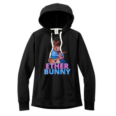 Colored Ether Bunny Easter Women's Fleece Hoodie