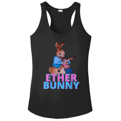 Colored Ether Bunny Easter Ladies PosiCharge Competitor Racerback Tank