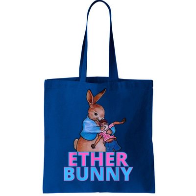 Colored Ether Bunny Easter Tote Bag