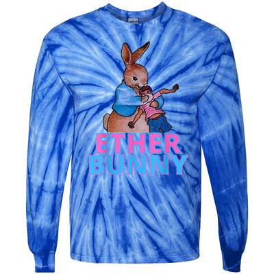 Colored Ether Bunny Easter Tie-Dye Long Sleeve Shirt