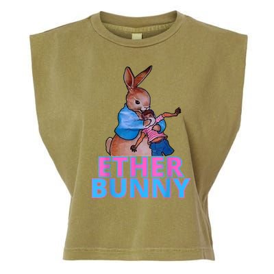 Colored Ether Bunny Easter Garment-Dyed Women's Muscle Tee