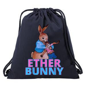 Colored Ether Bunny Easter Drawstring Bag