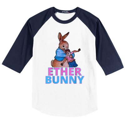 Colored Ether Bunny Easter Baseball Sleeve Shirt