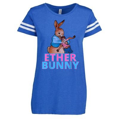 Colored Ether Bunny Easter Enza Ladies Jersey Football T-Shirt